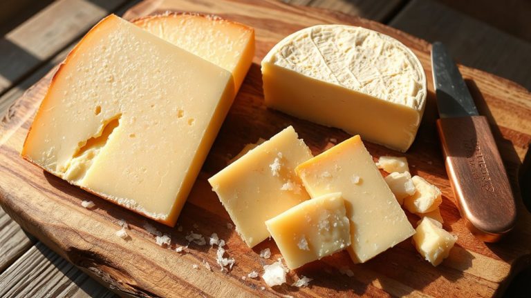cheeses with flavorful salt crystals