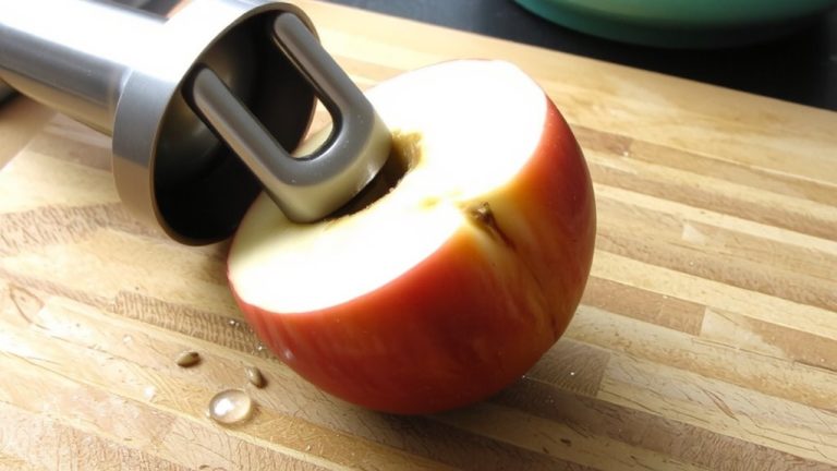 core apple with melon baller