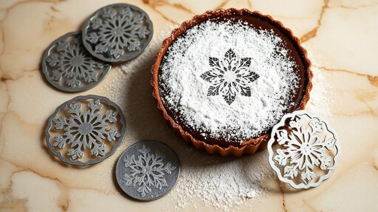 professional looking desserts with stencils