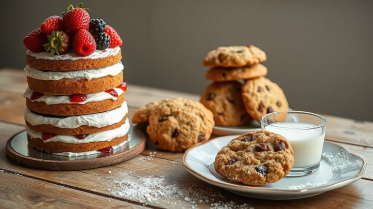 strawberry cake tower cookies