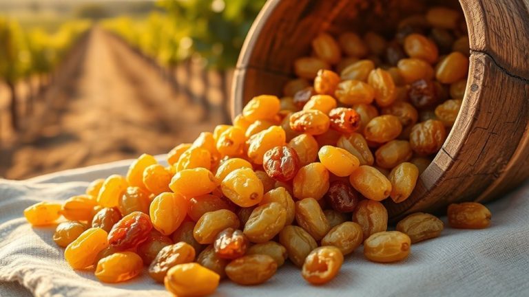sunshine ripened organic raisins